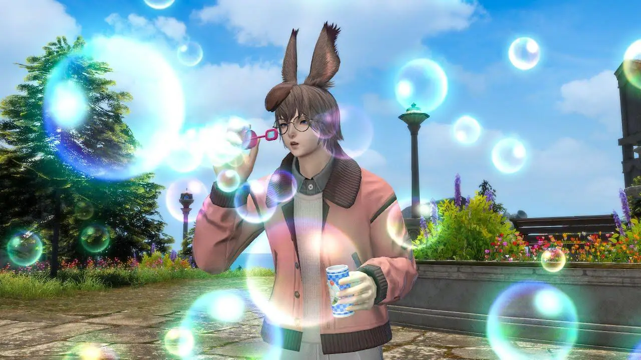 Blow Bubbles With New Ffxiv Paid Emote From Online Store